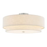 Textile 5 Light 22 Inch Wide Semi Flush Mount by Justice Design - FAB-9775