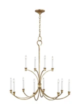 Westerly 12 Light Oversized 2 Tier Chandelier by Visual Comfort Studio - CC10712
