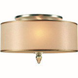 Luxor 3 Light 14 Inch Wide Semi Flush Mount by Crystorama - 9503