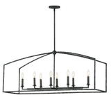 Martel 8 Light Linear Chandelier 19 Inch Tall and 14.5 Inch Wide by Maxim - 21848