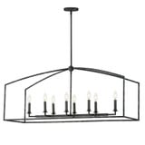 Martel 8 Light Linear Chandelier 19 Inch Tall and 14.5 Inch Wide by Maxim - 21848