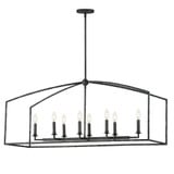 Martel 8 Light Linear Chandelier 19 Inch Tall and 14.5 Inch Wide by Maxim - 21848
