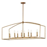 Martel 8 Light Linear Chandelier 19 Inch Tall and 14.5 Inch Wide by Maxim - 21848