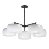 Glazed 5 Light Chandelier 8.25 Inch Tall and 36 Inch Wide by Maxim - 26145