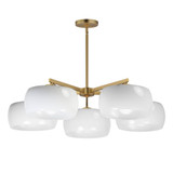 Glazed 5 Light Chandelier 8.25 Inch Tall and 36 Inch Wide by Maxim - 26145