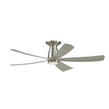 Kute5 Flush Ceiling Fan with Knurled Light Kit 52 Inch Wide by Fanimation - FPD5534-KLK-F