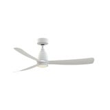 Kute 3 Blade Ceiling Fan with Knurled Light Kit 52 Inch Wide by Fanimation - FPD8534-KLK