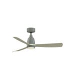 Kute 3 Blade Ceiling Fan with Knurled Light Kit 44 Inch Wide by Fanimation - FPD8547-KLK