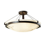 Lumenaria Ring 6 Light 27 Inch Wide Semi Flush Mount by Justice Design - FAL-9682-35