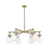 Newton Sphere 6 Light Stem Arched Chandelier 26 Inch Wide by Innovations - 410-6CR-G410-7_P
