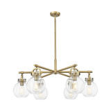 Newton Sphere 6 Light Stem Arched Chandelier 26 Inch Wide by Innovations - 410-6CR-G410-7_P