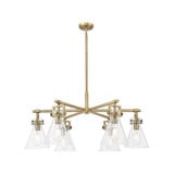 Newton Cone 6 Light Stem Chandelier 16 Inch and 26 Inch Wide by Innovations - 411-6CR-G411-7_P