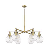 Newton Sphere 6 Light Stem Chandelier 16 Inch X 26 Inch Wide by Innovations - 411-6CR-G410-7_P