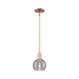 Athens Deco Swirl 1 Light Stem Mini Pendant 5.88 Inch Wide by Innovations - 716-1S-G1213-6_P