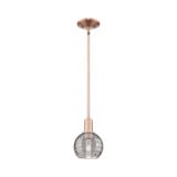 Athens Deco Swirl 1 Light Stem Mini Pendant 5.88 Inch Wide by Innovations - 716-1S-G1213-6_P
