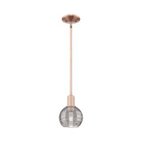 Athens Deco Swirl 1 Light Stem Mini Pendant 5.88 Inch Wide by Innovations - 716-1S-G1213-6_P