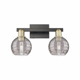 Athens Deco Swirl 2 Light Bath Vanity 16 Inch Wide by Innovations - 716-2W-G1213-6
