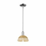 Natural Ballston Dome 1 Light Mini Pendant 10.13 Inch Tall by Innovations - 716-1S-NBD2-7