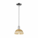 Natural Ballston Dome 1 Light Mini Pendant 10.13 Inch Tall by Innovations - 716-1S-NBD2-7