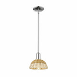 Natural Ballston Dome 1 Light Mini Pendant 10.13 Inch Tall by Innovations - 716-1S-NBD2-7
