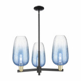 Brookhaven Flute 3 Light Stem Chandelier 17.63 Inch Wide by Innovations - 716-3CR-G484-7