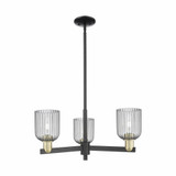 Bridal Veil 3 Light Chandelier 8.63 Inch and 17.63 Inch Wide by Innovations - 716-3CR-G559-5