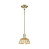 Natural Ballston Dome 1 Light Basket Stem Mini Pendant 7 by Innovations - 716-1S-NBD2-7_P