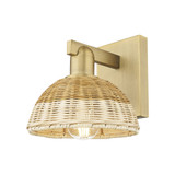 Natural Ballston Dome 1 Light Basket Wall Sconce 11.25 Inch by Innovations - 716-1W-NBD2-7_P