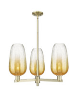 Brookhaven Flute 3 Light Stem Chandelier 17.63 Inch Wide by Innovations - 716-3CR-G484-7_P