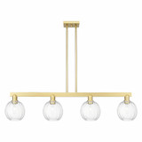 Preston 4 Light Stem Hung Island 10.88 Inch and 48 Inch Wide by Innovations - 716-4I-G458-7