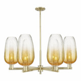 Brookhaven Flute 6 Light Stem Chandelier 23.88 Inch Wide by Innovations - 716-6CR-G484-7