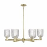 Bridal Veil 6 Light Stem Chandelier 34.75 Inch Wide by Innovations - 716-6CR-G559-5