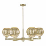 Preston 6 Light Stem Chandelier 12 Inch and 23.88 Inch Wide by Innovations - 716-6CR-G458-7