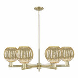 Preston 6 Light Stem Chandelier 12 Inch and 23.88 Inch Wide by Innovations - 716-6CR-G458-7