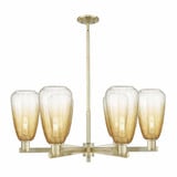 Brookhaven Almond 6 Light Stem Chandelier 23.88 Inch Wide by Innovations - 716-6CR-G480-6