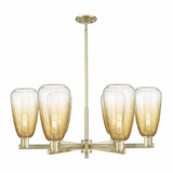 Brookhaven Almond 6 Light Stem Chandelier 23.88 Inch Wide by Innovations - 716-6CR-G480-6