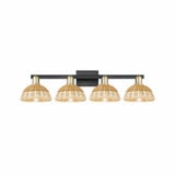 Natural Ballston Dome 4 Light Bath Vanity 36 Inch Wide by Innovations - 716-4W-NBD2-7