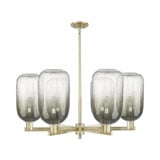 Brookhaven Cloche 6 Light Stem Chandelier 23.88 Inch Wide by Innovations - 716-6CR-G482-7_P