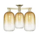 Brookhaven Cloche 3 Light Semi Flush Mount 24.5 Inch Wide by Innovations - 716-3F-G482-7_P
