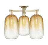 Brookhaven Cloche 3 Light Semi Flush Mount 24.5 Inch Wide by Innovations - 716-3F-G482-7_P