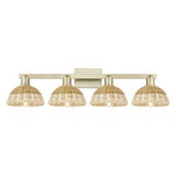 Natural Ballston Dome 4Light Basket Bath Vanity 36 Inch Wide by Innovations - 716-4W-NBD2-7_P