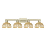 Natural Ballston Dome 4Light Basket Bath Vanity 36 Inch Wide by Innovations - 716-4W-NBD2-7_P