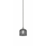 Paramount 1 Light Stem Hung Mini Pendant 6.5 Inch and 6 Inch Wide by Toltec - 3401-BN-4612