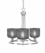 Paramount 3 Light Up Chandelier 17 Inch Tall and 17 Inch Wide by Toltec - 3403-BN-4612