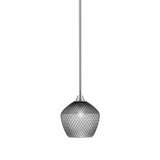 Paramount 1 Light Stem Hung Mini Pendant 9.75 Inch X 9 Inch Wide by Toltec - 3401-BN-4922
