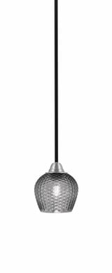 Paramount 1 Light Stem Hung Mini Pendant 6.5 Inch and 6 Inch Wide by Toltec - 3401-BN-4602