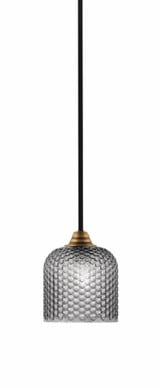Paramount 1 Light Stem Hung Mini Pendant 8.75 Inch X 7 Inch Wide by Toltec - 3401-BN-4912