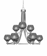 Paramount 9 Light Up Chandelier 27.25 Inch Tall X 31.5 Inch Wide by Toltec - 3409-BN-4622