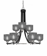 Paramount 9 Light Up Chandelier 27.25 Inch Tall X 31.5 Inch Wide by Toltec - 3409-MBBN-4612