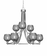 Paramount 9 Light Up Chandelier 27.25 Inch Tall X 31.5 Inch Wide by Toltec - 3409-BN-4602